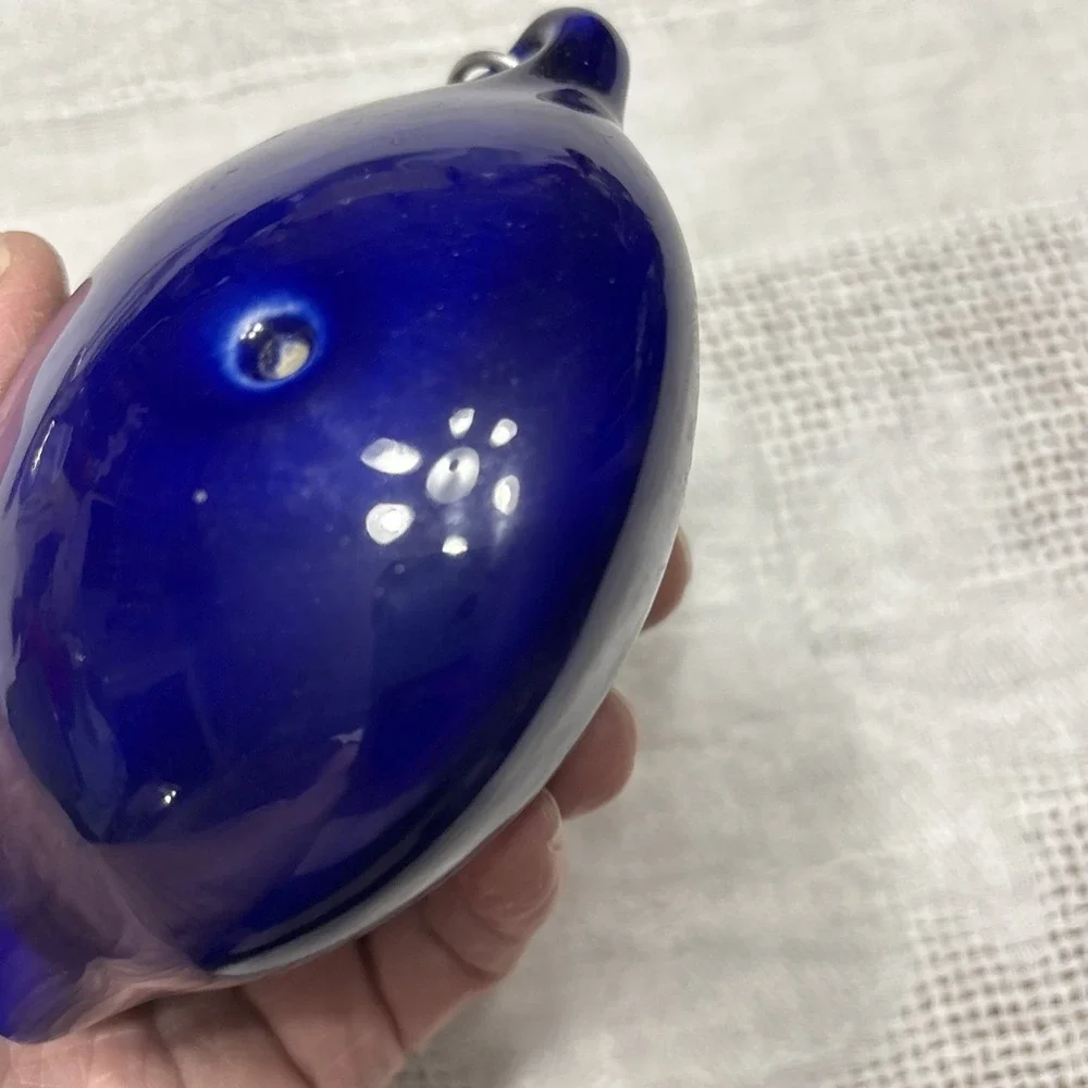 Blue Ceramic 6 Hole Ocarina Musical Instrument